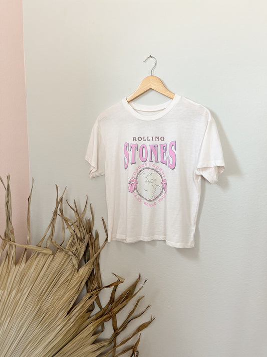 rolling stones pink graphic tee (s)