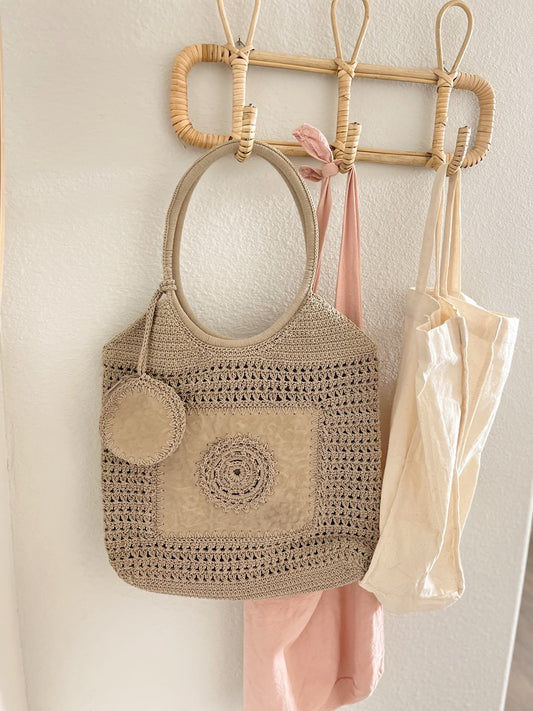 knit bag w/ coin pouch